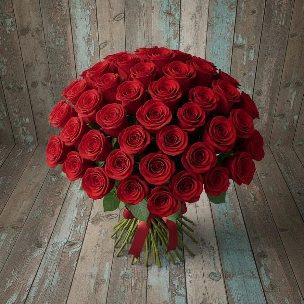 Букет 55 Красных роз Фридом в городе Сатка