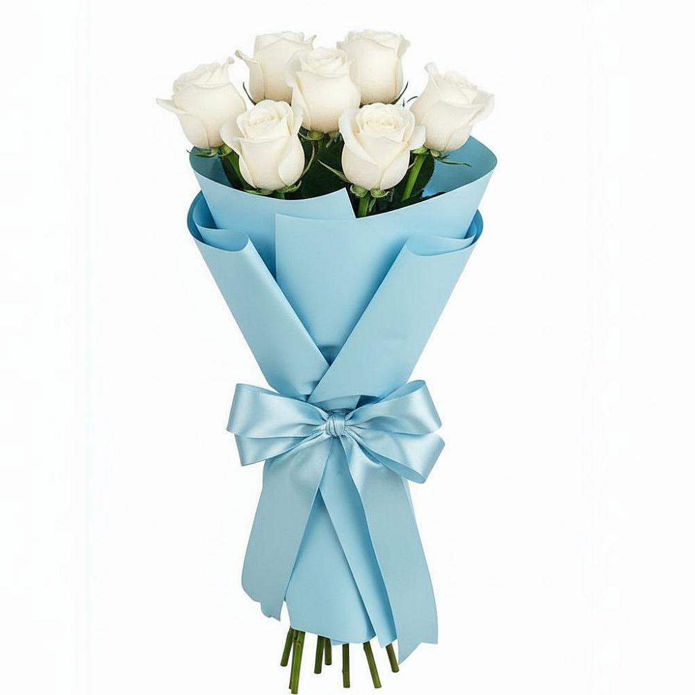 Букет 7 белых роз Проуд в городе Сатка