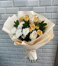 Букет цветов из:  Розы и Хризантемы в городе Сатка