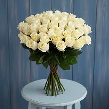 Букет 51 Белая роза Эдлесс Лав #REPLACE_PRED# городе Сатка