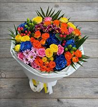 Букет цветов из:  Розы и Хризантемы в городе Сатка