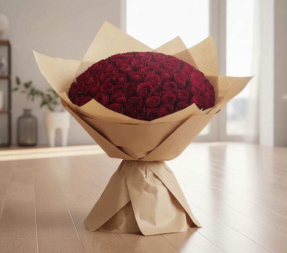 Букет 101 Красная роза в городе Сатка