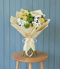 Букет цветов из:  Хризантемы и Розы в городе Сатка