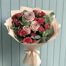 Букет цветов из:  Гвоздики и Розы #REPLACE_PRED# городе Сатка
